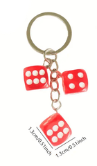 Keychain D6 x 3 (assorted colors)